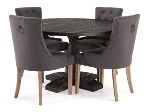 Маса и столове за трапезария Scandinavian Choice 623 (Сив + Кафяв)