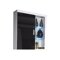 Vitrine murale Charlotte B101 (Blanc + Noir brillant)