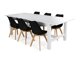 Conjunto de comedor Scandinavian Choice 639 (Negro + Marrón)