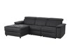 Ρυθμιζόμενος γωνιακός καναπές Denton 653 (Μαύρο)