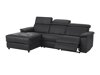 Ρυθμιζόμενος γωνιακός καναπές Denton 653 (Μαύρο)