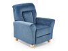 Fotelj s počivalnikom Houston 848 (Modra + Bukev)