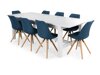 Маса и столове за трапезария Scandinavian Choice 640 (Син + Кафяв)