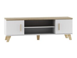 TV-tafel Charlotte G108 (Wit + Sonoma eik)