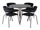 Маса и столове за трапезария Dallas 285 (Черен + Opex)
