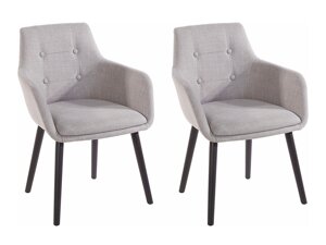 Conjunto de cadeiras Denton 141 (Cinzento claro + Preto)