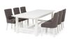 Маса и столове за трапезария Scandinavian Choice 644 (Тъмно сив + Бял)