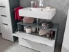 Armário com lavatório de apoio próprio para casa de banho Denton R101 (Antracite + Branco)