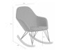 Cadeira de baloiço Denton 265 (Cinzento)