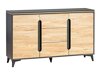 Set mobili soggiorno Ogden H113 (Grigio scuro + Luminoso legno)