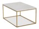 Tavolino da caffè Concept 55 145 (Marmo bianco + Oro)