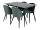 Маса и столове за трапезария Dallas 1521 (Зелен + Черен)