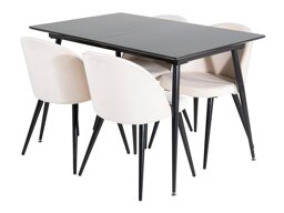 Маса и столове за трапезария Dallas 1521 (Beige + Черен)