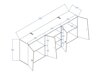 Ντουλάπι τοίχου Akron L116 (Artisan βελανιδιά + Γυαλιστερό λευκό)