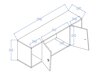 Ντουλάπι τοίχου Akron L112 (Artisan βελανιδιά + Γυαλιστερό λευκό + Γκρι)