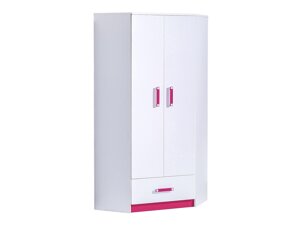 Угловой шкаф Akron A112 (Белый + Розовый)