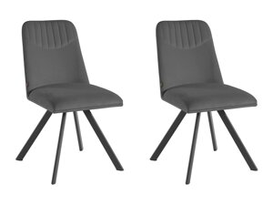 Krēslu komplekts Denton 148 (Pelēks + Melns)