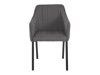 Kėdžių komplektas Denton 150 (Tamsi pilka + Juoda)