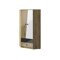 Γωνιακή ντουλάπα Akron L101 (Artisan βελανιδιά + Γυαλιστερό λευκό + Γυαλιστερό μαύρο)