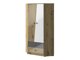 Угловой шкаф Akron L101 (Artisan дуб + Глянцевый белый + Глянцевый серый)