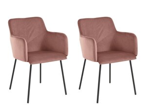 Набор стульев Denton 281 (Розовый + Чёрный)