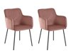 Krēslu komplekts Denton 281 (Tumši rozā + Melns)