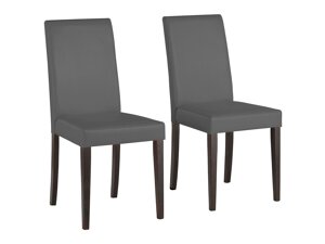 Conjunto de cadeiras Denton 286 (Cinzento + Castanho escuro)