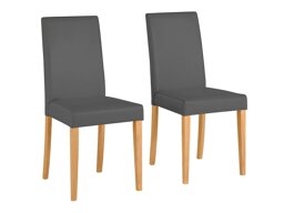 Conjunto de cadeiras Denton 287 (Cinzento + Pinheiro)