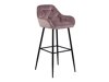 Barski stolac Oakland 623 (Dusty ružičasta + Crna)