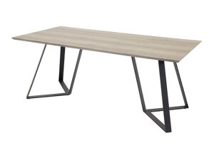 Τραπέζι Dallas 372 (Ανοιχτό χρώμα ξύλου + Μαύρο)