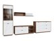 Set mobili soggiorno Boston CE114 (Rovere delano scuro + Bianco lucido)