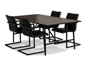 Маса и столове за трапезария Riverton 272 (Черен)