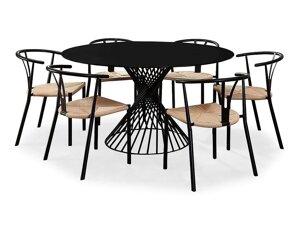 Маса и столове за трапезария Riverton 422 (Черен)