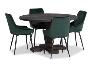 Маса и столове за трапезария Scandinavian Choice 743 (Зелен + Черен)