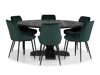 Маса и столове за трапезария Scandinavian Choice 744 (Зелен + Черен)