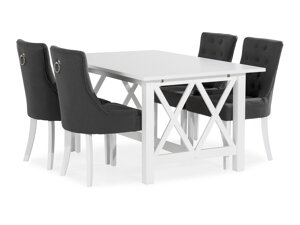 Маса и столове за трапезария Scandinavian Choice 781 (Сив + Бял)