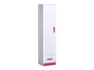 Polcos szekrény Akron A106 (Fehér + Rózsaszín)