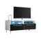 TV-tafel Nashville 116 (Mat wit + Glanzend zwart)