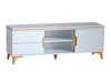 Τραπέζι Tv Ogden H105 (Άσπρο + Ανοιχτό χρώμα ξύλου)
