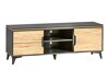 Mesa para TV Ogden H105 (Cinzento + Brilhante madeira)