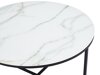 Klubska mizica Riverton 380 (Beli marmor + Črna)