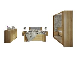 Schlafzimmer-Set Providence G121 (Goldene Eichenholzoptik + Soft Pik 029)