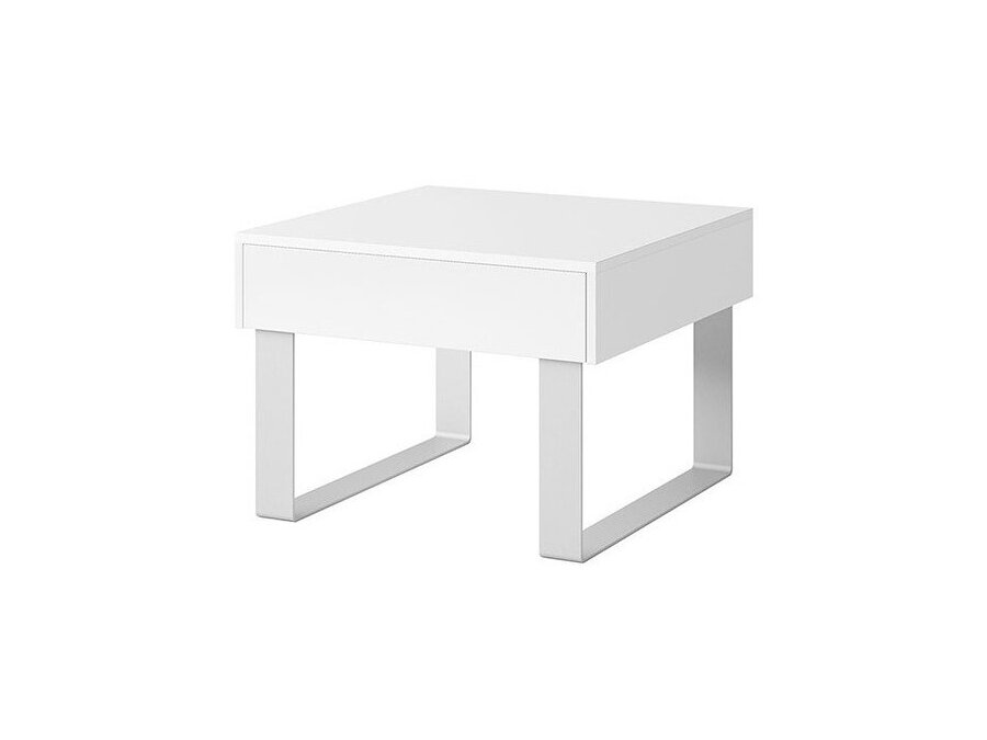 Pomoćni stol Providence B135 (Bijela + Sjajno bijela)