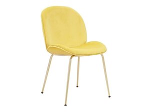 Cadeira Charleston 200 (Amarelo + Latão)