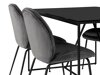 Маса и столове за трапезария Riverton 549 (Черен + Сив)