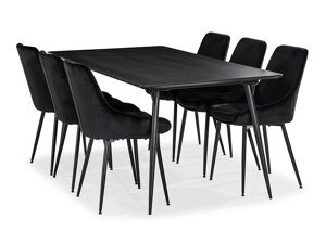 Маса и столове за трапезария Parkland 256 (Черен)