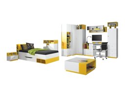Möbel-Set Omaha E119 (Weiß + Gelb)