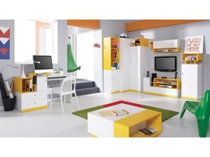 Мебелен комплект Omaha E120 (Бял + Жълт)