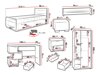Möbel-Set Providence H115 (Graphit + Artisan Eichenholzoptik + Weiss)