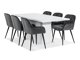 Маса и столове за трапезария Scandinavian Choice 790 (Сив + Черен)